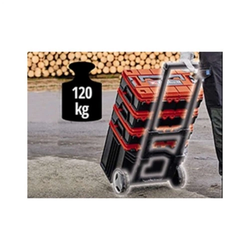 Ящик для інструментів Einhell E-Case L з колесами, до 120кг, колеса 15см (4540014) EINHELL 4540014 982013 - зображення 4