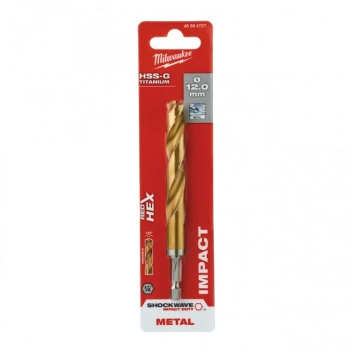 Сверло Milwaukee по металлу RedHEX HSS-G TiN, 12,0 мм (48894727) Milwaukee 48894727 994660 - изображение 3