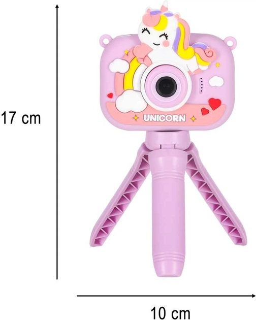 Цифрова камера дитяча KIK Єдиноріг на штативі Фіолетовий KX2858 (5903039770263) - зображення 13