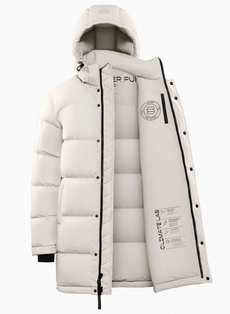 Пуховик зимовий Aritzia The Super Puff Mid М Дуже світло-сірий - зображення 3