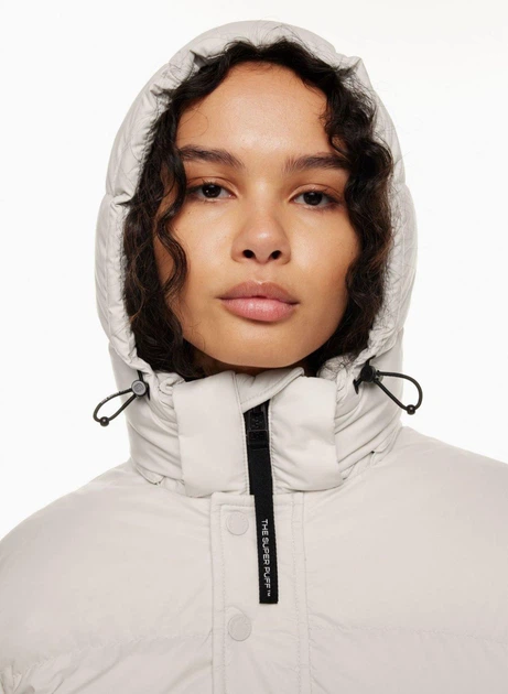 Пуховик зимовий Aritzia The Super Puff Mid М Дуже світло-сірий - зображення 6