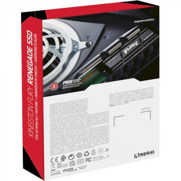 SSD накопитель Kingston FURY Renegade 500 GB with Heatsink (SFYRSK/500G) - Фото 6 SSD накопитель Kingston FURY Renegade 500 GB with Heatsink (SFYRSK/500G) - изображение 6