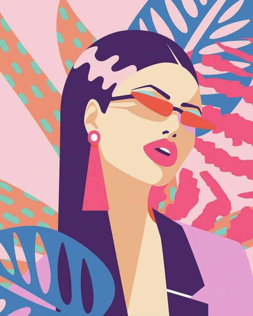 Картина за номерами Ravensburger CreArt Неонова діва 12023099 (4005555230991) - зображення 3