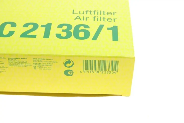 Фільтр повітряний Mitsubishi Colt 1.3/1.6 96-04/Lancer 1.3-2.0 96-08/Outlander 2.0/2.4 16V 03-07 MANN-FILTER C 2136/1 - изображение 5