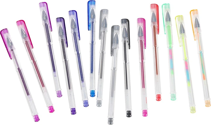 Zestaw długopisów żelowych KIK w etui Wielokolorowe 100 szt KX2961 (5903039768895) - obraz 4