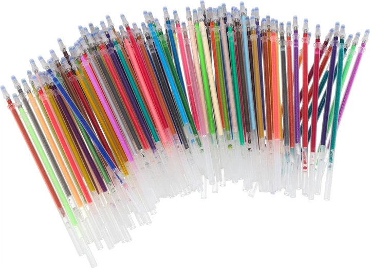 Zestaw długopisów żelowych KIK w etui Wielokolorowe 100 szt KX2961 (5903039768895) - obraz 6