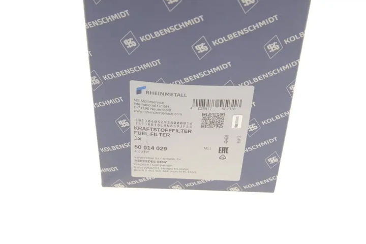 Фільтр паливний MB S-class (W220) 98-06/E-class (W211) 4.0 CDI (OM628) 03-08 KOLBENSCHMIDT 50014029 - зображення 4