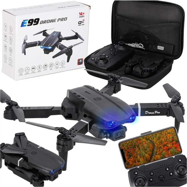 Dron KIK RC E99 Pro z podwójną kamerą 720P KX2922 (5903039769144) - obraz 14