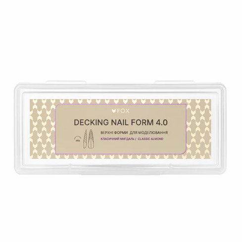 Формы для моделирования ногтей FOX Decking Nail form 4.0 Классический миндаль 28 шт (27080WB) - Фото 1 Формы для моделирования ногтей FOX Decking Nail form 4.0 Классический миндаль 28 шт (27080WB) - изображение 1