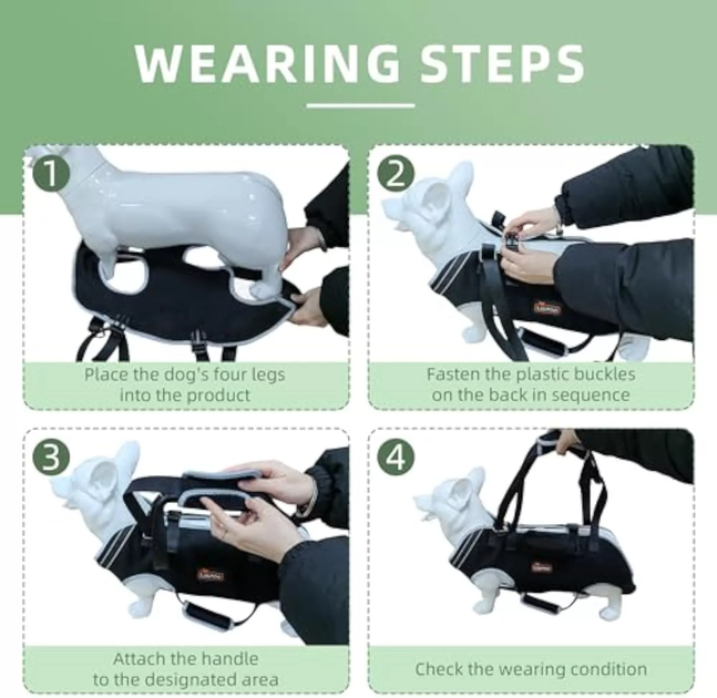 Шлея для поддержки собак Wan Talk Full Body Dog Lift, Medium - изображение 3