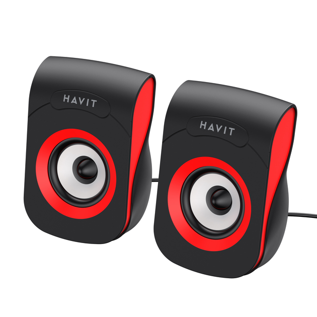 Стерео колонки HAVIT SK599 USB 6W Black/Red - Фото 5 Стерео колонки HAVIT SK599 USB 6W Black/Red - изображение 5