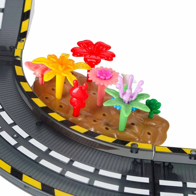 Tor samochodowy Ikonka wyscigowy magnetyczny 1 pojazd swiecacy 153 elementy (KX2863) (5903039770195) - obraz 16