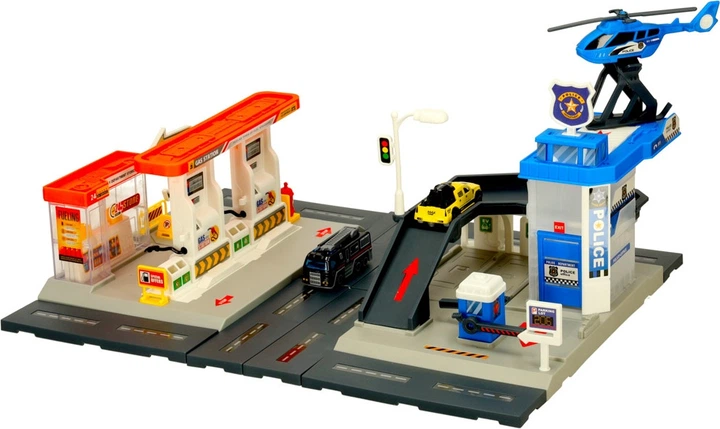 Zestaw do zabawy KIK Komisariat policji i stacja benzynowa 54 elementy KX3456 (5903039755352) - obraz 2