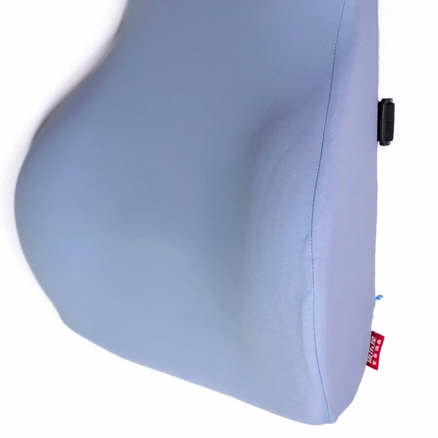 Ортопедична подушка для попереку Memory Foam 45х40х12см блакитна для роботи та подорожей - Фото 2 Ортопедична подушка для попереку Memory Foam 45х40х12см блакитна для роботи та подорожей - зображення 2