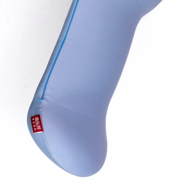 Ортопедична подушка для попереку Memory Foam блакитна 37x28x10см для підтримки постави Minimal - зображення 3