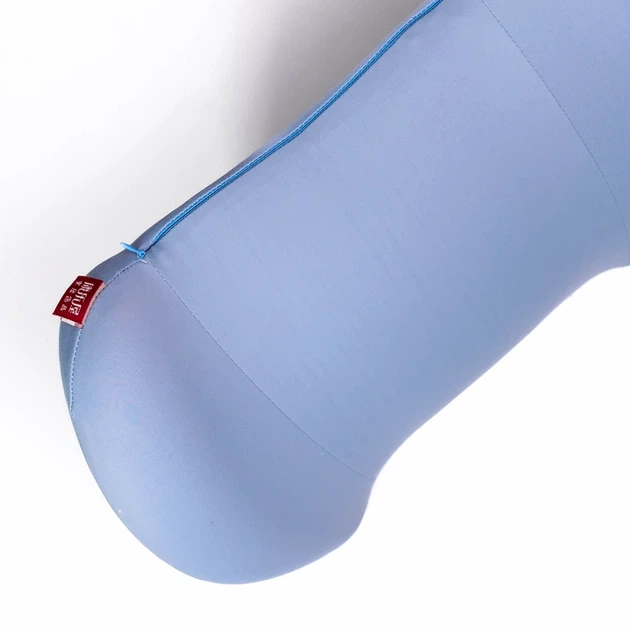 Ортопедична подушка для попереку Memory Foam блакитна 37x28x10см для підтримки постави Minimal - зображення 4