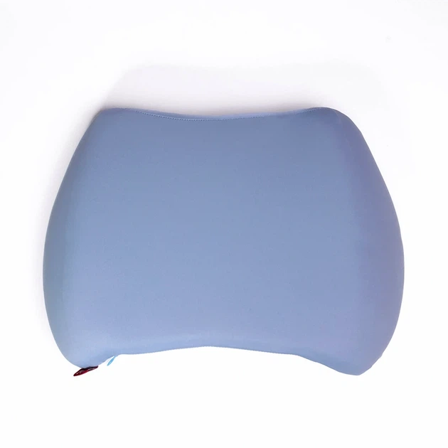 Ортопедична подушка для попереку Memory Foam блакитна 37x28x10см для підтримки постави Minimal - зображення 5