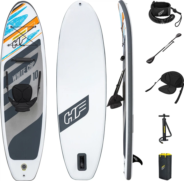 Надувний каяк Bestway Hydro-Force SUP Board White Cap Interchangeable Set 305 x 84 x 12 см (65341) - зображення 3