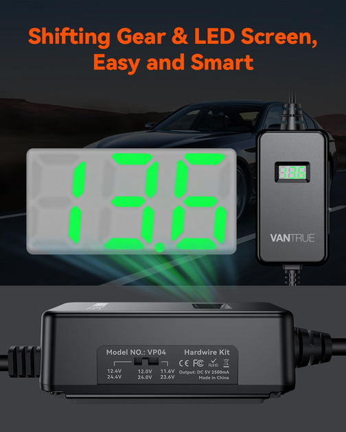 Кабель питания USB-C для видеорегистраторов VANTRUE N4 Pro, N5, N5S, N4 PRO S, N4S, S1 PRO MAX, E1 Lite, E1P, E2, E360 - изображение 7