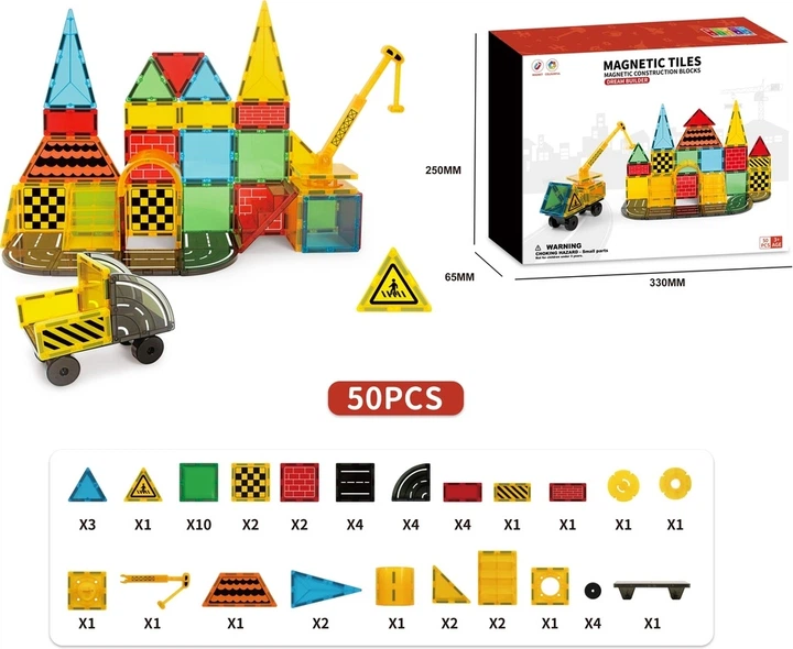 Магнітний конструктор KIK 3D 50 елементів KX2864 (5903039770188) - зображення 13