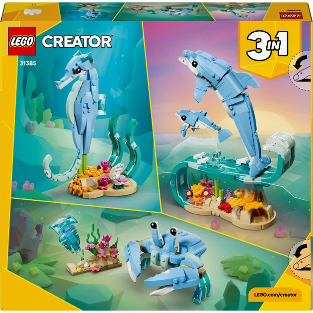 Конструткор LEGO Creator Морські тварини: красиві дельфіни (31385) - зображення 3