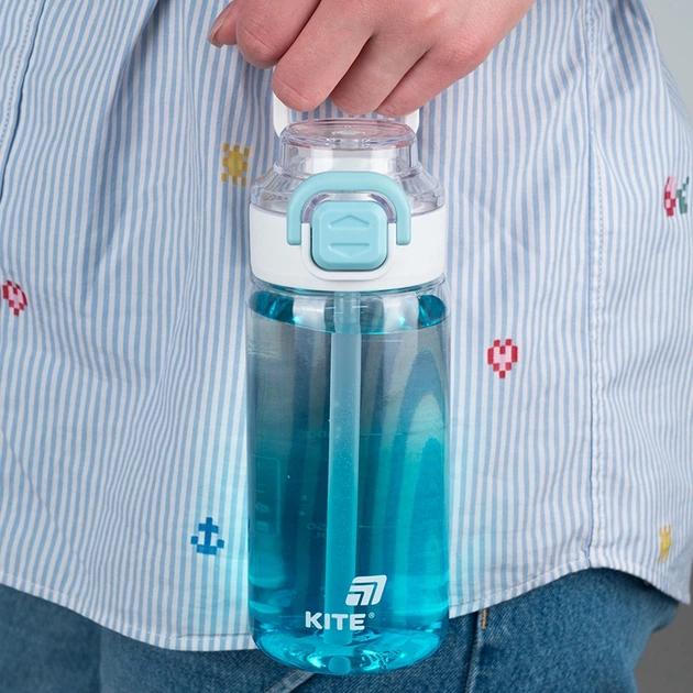 Пляшечка для води Kite K25-1212-2, 600 мл, блакитна - Фото 5 Пляшечка для води Kite K25-1212-2, 600 мл, блакитна - зображення 5