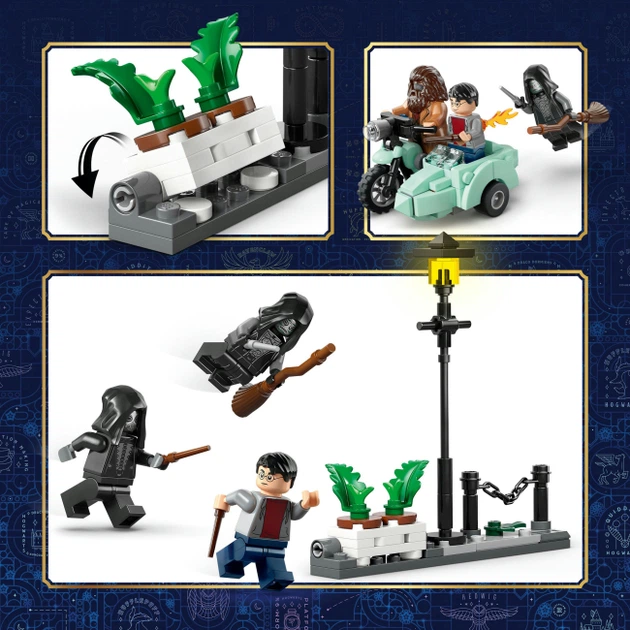 Конструткор LEGO Harry Potter TM Геґрід і Гаррі: Втеча з Тисової вулиці (76459) - Фото 7 Конструткор LEGO Harry Potter TM Геґрід і Гаррі: Втеча з Тисової вулиці (76459) - зображення 7