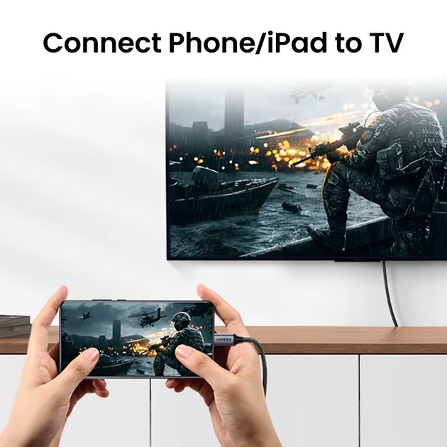 Кабель UGREEN MM142 USB-C to HDMI 4K/60Hz 1м - зображення 4