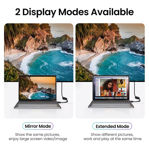 Кабель UGREEN MM142 USB-C to HDMI 4K/60Hz 1м - зображення 5