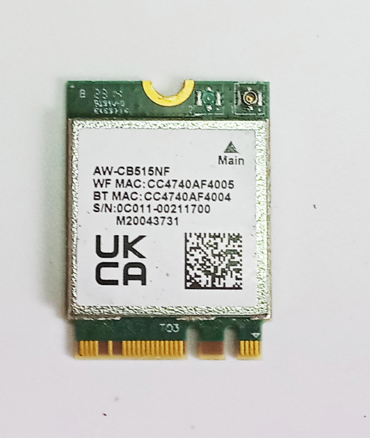 Wi-Fi модуль/ Wi-Fi 5 AC + BT5.0 M.2 2230 адаптер AW-CB515NF Б/В - Фото 1 Wi-Fi модуль/ Wi-Fi 5 AC + BT5.0 M.2 2230 адаптер AW-CB515NF Б/В - изображение 1