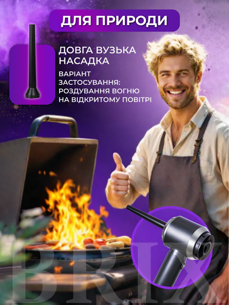 Пылесос автомобильный Серый 15 kPa 6000 mAh 3-в-1 с функцией выдува и вакууматора - изображение 11