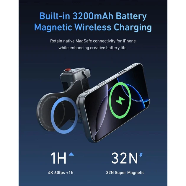 Держатель с зарядкой Telesin Master Grip Creator Combo для iPhone 17 Pro Max (P5-MCS-25-TIP) [159812] - изображение 4