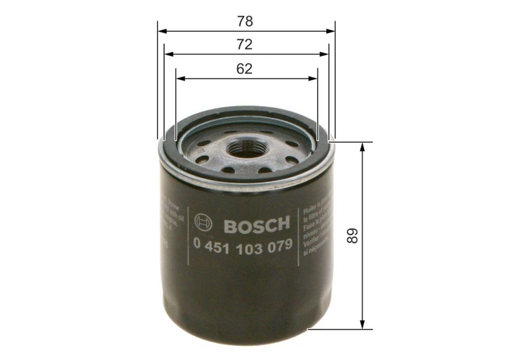 Масляный фильтр Bosch 451103079 CHEVROLET AVEO / KALOS, CORSA, CRUZE, EPICA, EVANDA, LACETTI, LANOS, NUBIRA, REZZO, 58 - изображение 2