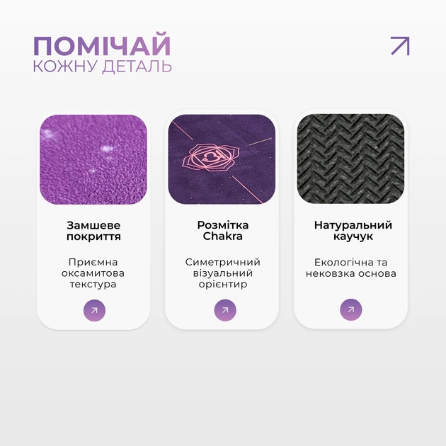 Спортивный коврик для йоги Tonus Chakra Flow (замша-каучук) - изображение 4