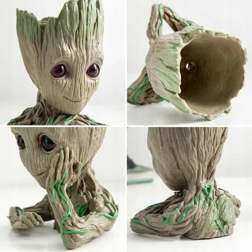 Горшок для растений Groot «Стражи Галактики» 14 см, декоративная фигурка-органайзер для стола XJ4095 - изображение 6