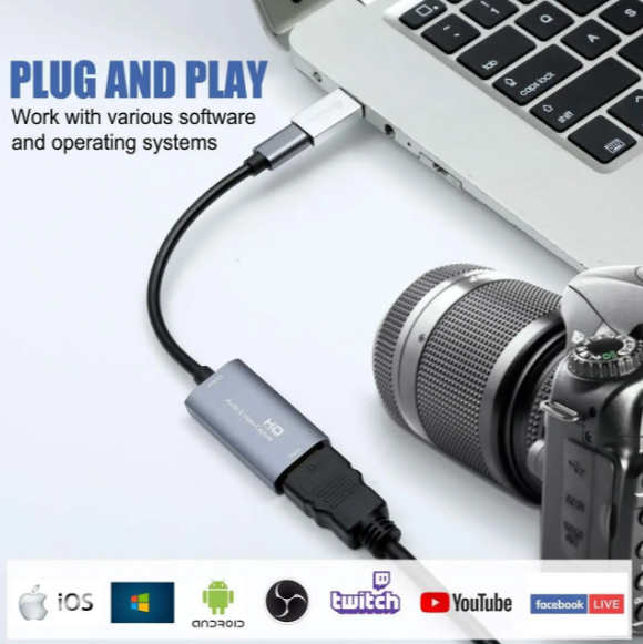 Видеокарта захвата Guermok HDMI USB 3.0 / USB-C 4K 1080p60 - изображение 4