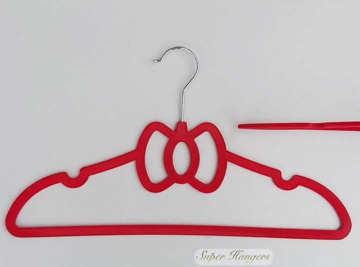 Набор 10 шт плечики вешалки Hanger BNTR39 39 см красного цвета бархатные флокированные - Фото 2 Набор 10 шт плечики вешалки Hanger BNTR39 39 см красного цвета бархатные флокированные - изображение 2