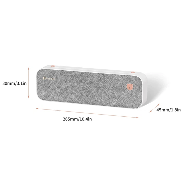 Портативный аккумуляторный термопринтер PeriPage A40, USB+Bluetooth (ментол) - изображение 3