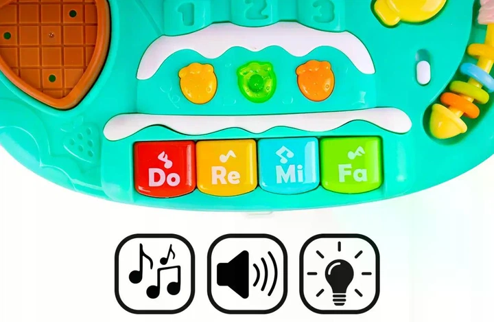 Детский толокар-ходунки 5в1 с самокатом, игровым музыкальным столиком MalPlay, Бирюзовый - изображение 6