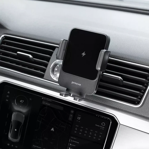 Автомобильный держатель с беспроводным ЗП Proove Sonic 15W black - Фото 3 Автомобильный держатель с беспроводным ЗП Proove Sonic 15W black - изображение 3