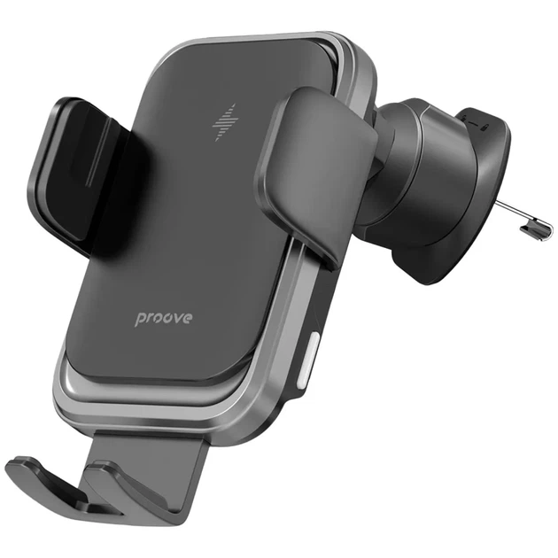 Автомобільний тримач з Бездротовим ЗП Proove Nitro Charge 15W dark gray - зображення 5
