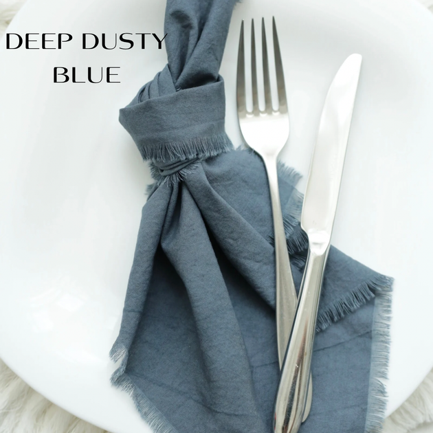 Хлопковая столовая салфетка VTILENE , Dark dusty blue, 35х35 см - Фото 5 Хлопковая столовая салфетка VTILENE , Dark dusty blue, 35х35 см - изображение 5