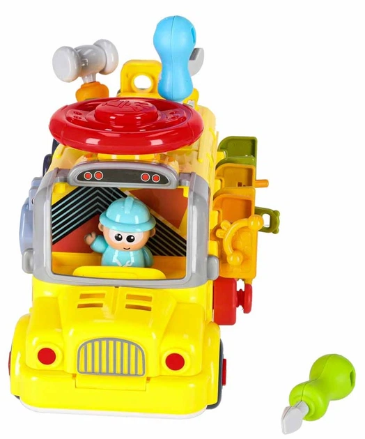 Zabawka edukacyjna Ikonka Autobus manipulacyjny do skręcania 6 w 1 + śrubki i śrubokręty (KX2880) (5903039770065) - obraz 5