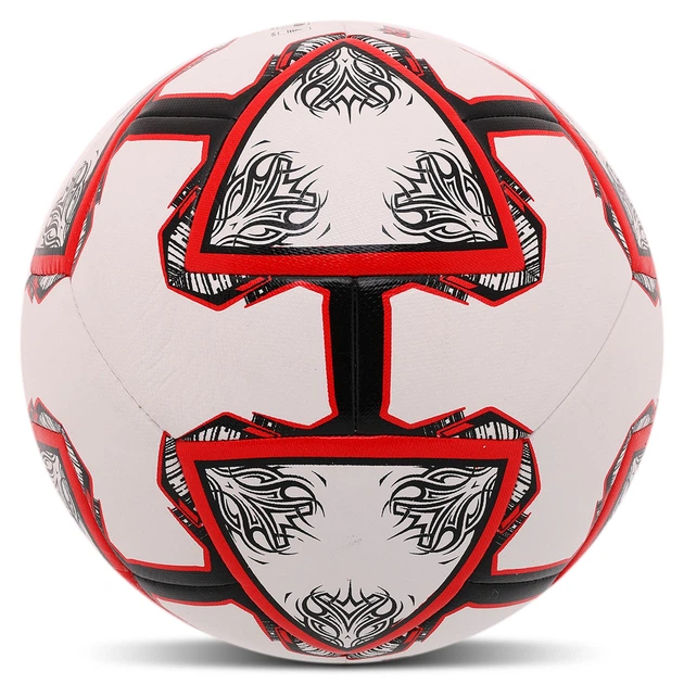 Мяч футбольный №5 20 панелей Машинная сшивка Термосклеивание Полиуретан HYBRID SOCCER STAR белый-красный FB-4523 - Фото 2 Мяч футбольный №5 20 панелей Машинная сшивка Термосклеивание Полиуретан HYBRID SOCCER STAR белый-красный FB-4523 - изображение 2