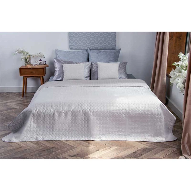 Двустороннее декоративное покрывало “Velour” Ice, Серый, 150x220 см, Полуторный - Фото 8 Двустороннее декоративное покрывало “Velour” Ice, Серый, 150x220 см, Полуторный - изображение 8