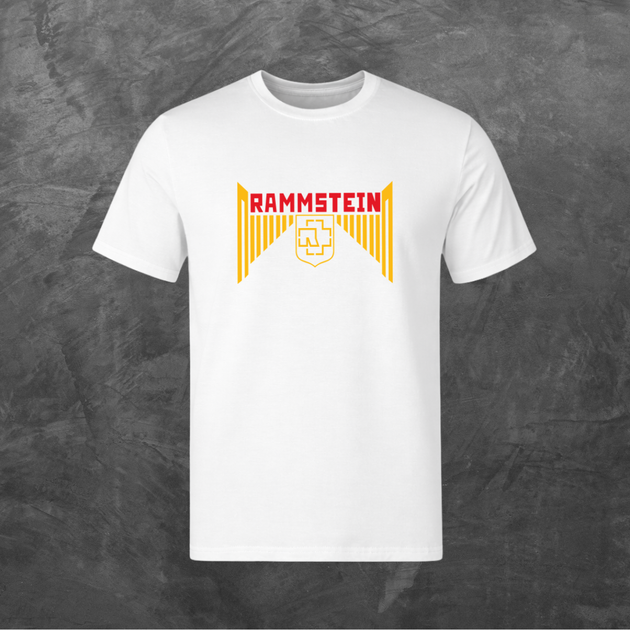 Футболка унисекс с принтом Rammstein Рок Рамштайн базовая белая 2XL - Фото 1 Футболка унисекс с принтом Rammstein Рок Рамштайн базовая белая 2XL - изображение 1