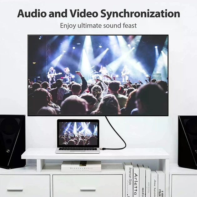 Кабель відео Vention HDMI 2.0 4K-60Hz 3D 0.75 м Black (VAA-B05-B075) - Фото 6 Кабель відео Vention HDMI 2.0 4K-60Hz 3D 0.75 м Black (VAA-B05-B075) - зображення 6