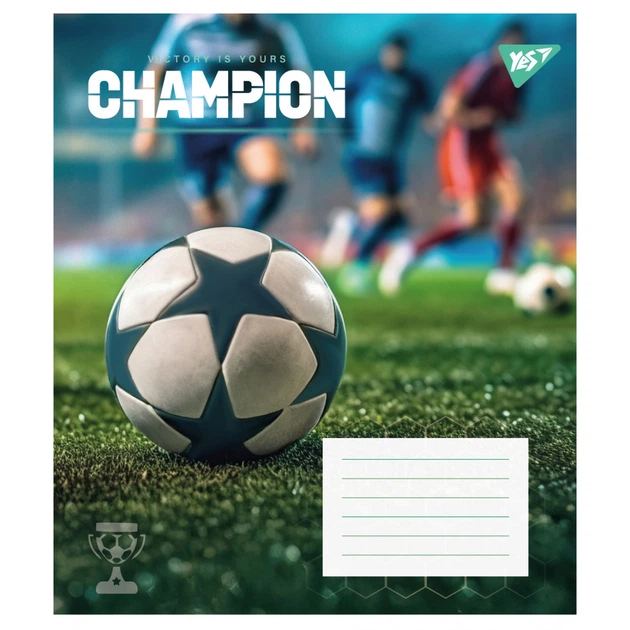 Зошит учнівський шкільний Yes Champion А5 12 аркушів коса лінія - зображення 5