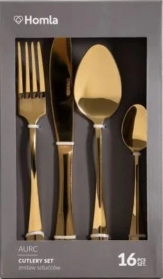 Набір столових приборів Homla Aurc золотий з делікатним блиском 16 шт (5906496763816) - зображення 2
