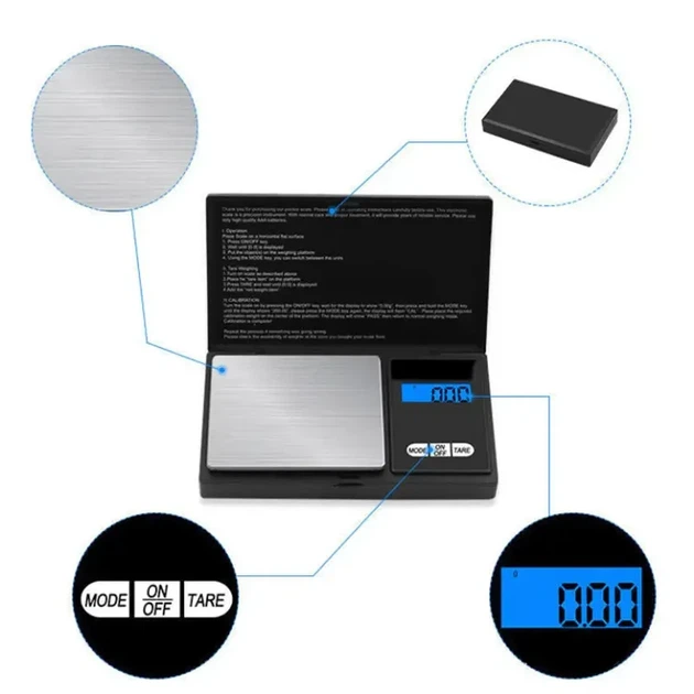 Карманные ювелирные весы ACS MS2020 точность 0.01 г до 200 г 7019 - изображение 5